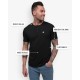 INTO THE AM Men's Advanced Henry Shirt - casual short sleeve fashion slim T-shirt