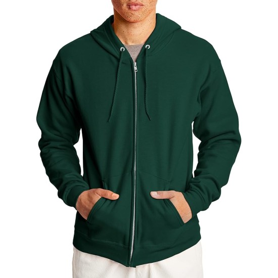 Hengshi Men's Wool Zip Hoodie, green